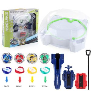 Thunder Gyro X spinning top battle set with stadium and launchers